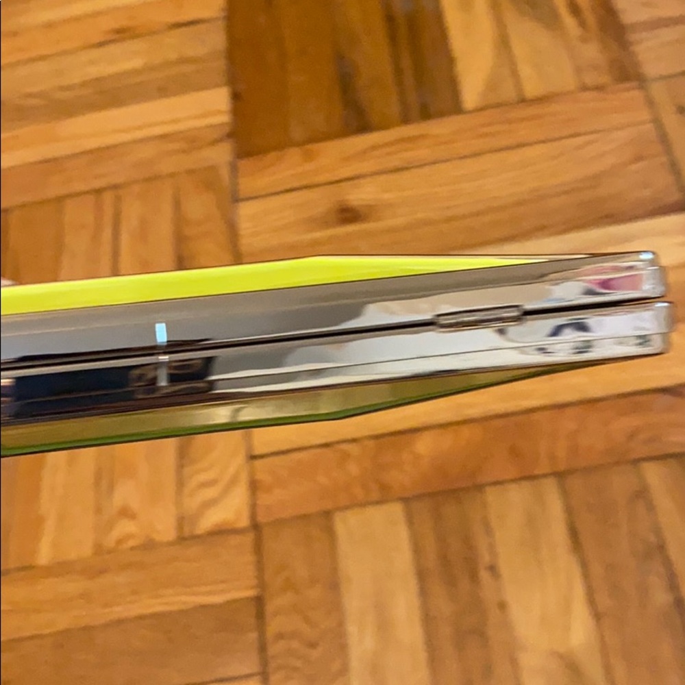 Kate Spade ♠️ lime green & gold clutch or purse - Picture 9 of 11